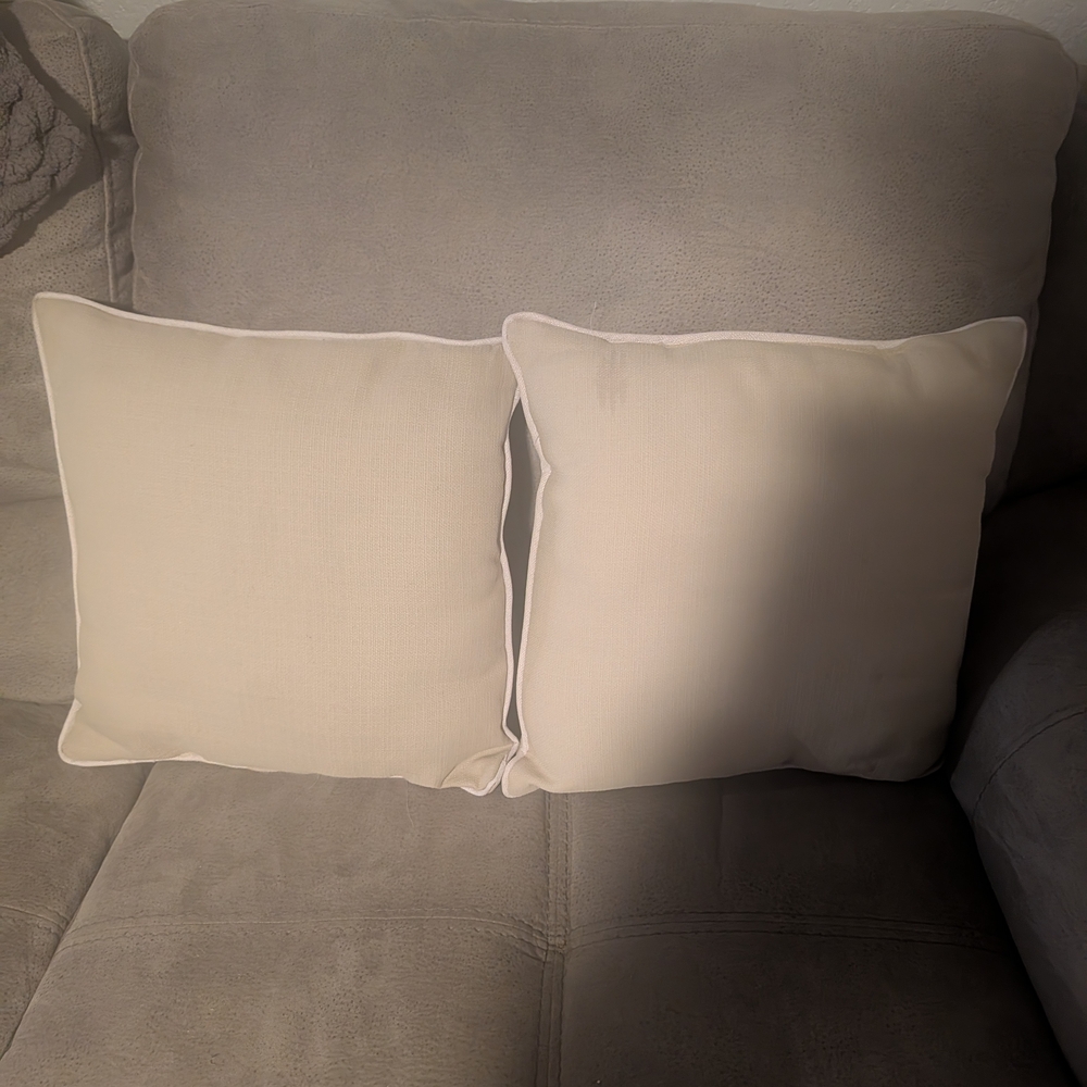 Set of Cream Throw Pillows
